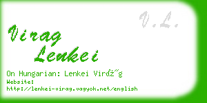 virag lenkei business card